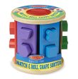 MELISSA & DOUG Match And Roll Shape Sorter: Toddlers can drop the dozen-plus vibrant wooden shapes--including a triangle, octagon, star, rectangle, square, trapezoid, hexagon - M&D-9041 Online Sale