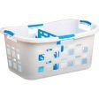 Clorox Plastic Laundry Baskets with Divider, 2-in-1 Sorter and Clothing Folding Board | Odor Protection & Comfort Grip Handles | 2-Bushel Hamper Storage, Wide - 74973276086 Online