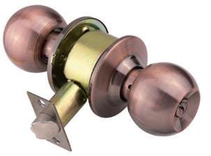 RAIDER Combination Entrance Cylindrical Knob Lockset S D 3871 Antique Copper (AC) for Office or Front Door Sale