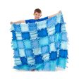 MELISSA & DOUG Created By Me Striped Fleece Quilt: Tuck the extra-wide and extra-long fringe into slits and tie single knots to piece together a uniquely you quilt - 30096 Online Sale