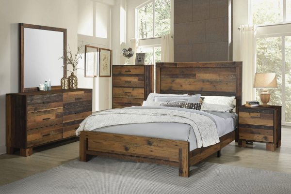 Sidney Eastern King Panel Bed Rustic Pine - 223141KE Online Sale