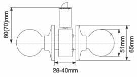 RAIDER Cylindrical Entrance Lock Door Knob 3201 Antique Brass (AB) for Office or Front Door For Sale