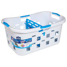 Clorox Plastic Laundry Baskets with Divider, 2-in-1 Sorter and Clothing Folding Board | Odor Protection & Comfort Grip Handles | 2-Bushel Hamper Storage, Wide - 74973276086 Online