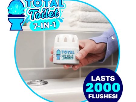 2 x TOTAL TOILET FLUSH 2000 7-in-1 Deep-Cleaning Action Loo Cistern Freshener Cheap