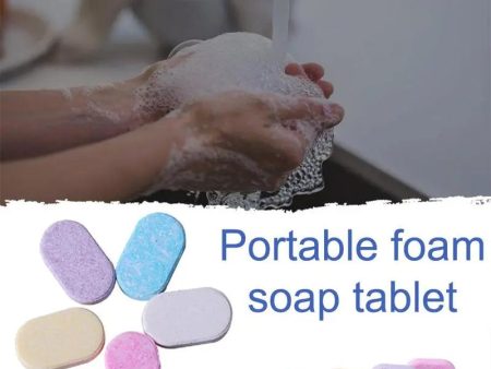 1-10pcs Dispenser Portable Foam Soap Hand Sheets Sanitizer Bubbler Portable Quick Melt Effervescent Hands Sanitizer Soap Tablets Supply