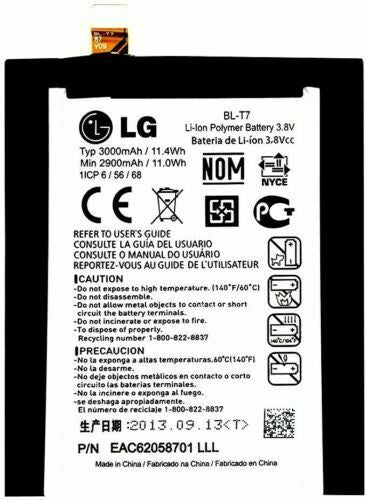 NEW GENUINE LG Optimus G2 D800 D802 D803 BL-T7 3000mAh Battery BL-T7 on Sale