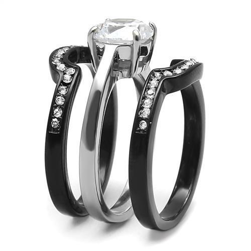 Women Stainless Steel Cubic Zirconia Rings TK3214 For Sale