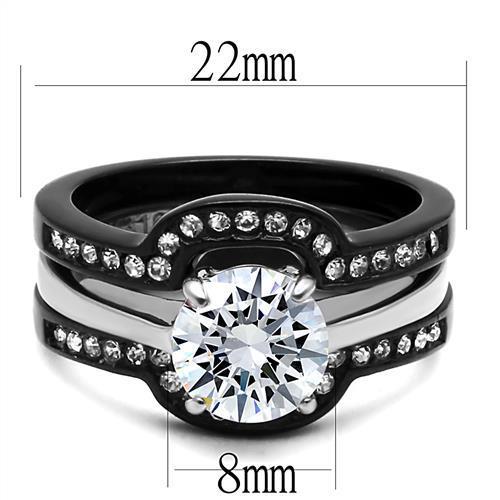 Women Stainless Steel Cubic Zirconia Rings TK3214 For Sale