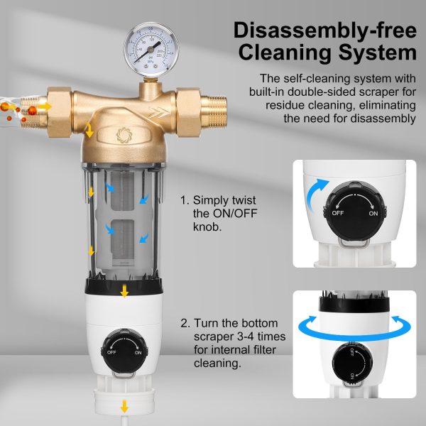 Spin Down Sediment Filter Replacement Filter with Scraper, 1 Pack Online now