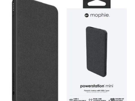 MOPHIE POWERSTATION MINI 5,000mAh POWER BANK PACK TRAVEL FABRIC GREY - 401102976 Fashion