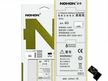 Genuine NOHON Replacement For Apple iPhone 6G High Capacity Battery Discount