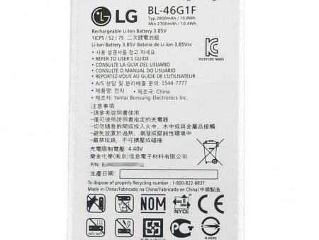 ORIGINAL BATTERY BL-46G1F 2800mAh FOR LG K10 2017 M250 M250N Online now