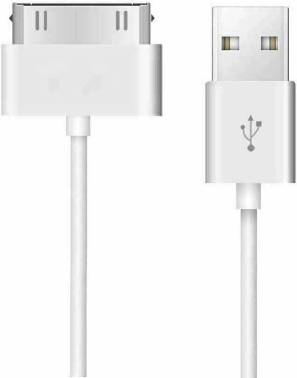 iPad Cable, White 30 Pin to USB Cable High Speed Sync Charging Cord Cable Online now