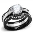 Women Stainless Steel Cubic Zirconia Rings TK3214 For Sale