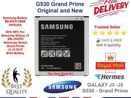 Original Samsung EB-BG531BBE Battery for Samsung Galaxy J5 2015 (J500F) 2600mAh For Sale