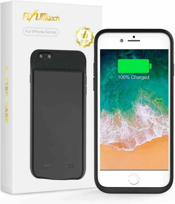 FLYLINKTECH Battery Case for iPhone 6P   6SP   7P   8P  1800mAh Charging Case Ba Fashion