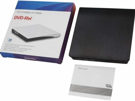 Super Slim USB 3.0 POP-UP Mobile External DVD-RW ODD Drive for Laptop PC - Black on Sale