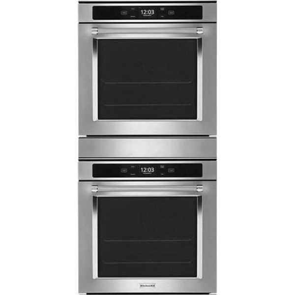 KitchenAid Four mural double encastré de 24 pouces, 5,8 pi. cu. avec connectivité Wi-Fi KODC504PPS Fashion