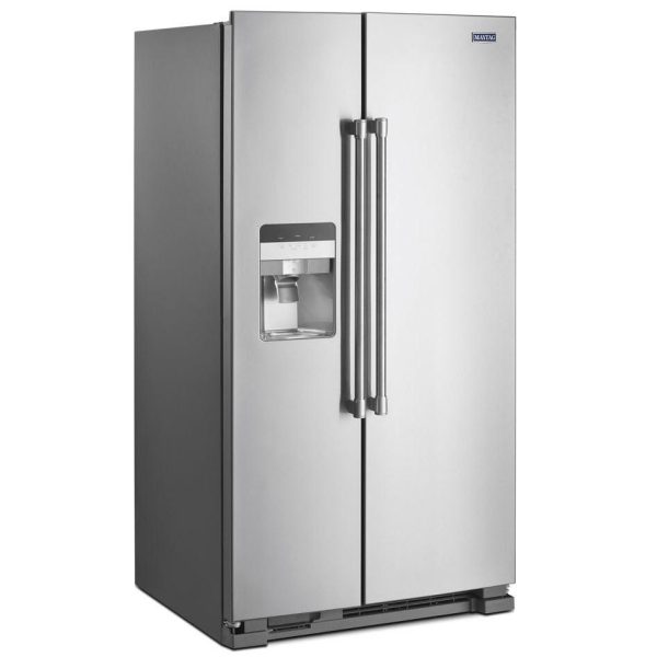 Maytag Réfrigérateur côte-à-côte amovible de 36 po, 25 pi.cu. avec distributeur externe d eau et de glaçons MSS25C4MGZ Hot on Sale