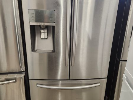 Réfrigérateur 36po Inox congélateur inférieur porte française | RF323TEDBSR - Samsung ***USAGÉ*** Cheap